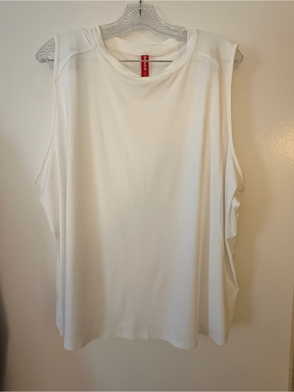 NWT SPANX BoostUp High Neck White Sleeveless Tank Top
